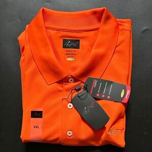 NWT Greg Norman Play Dry, Orange SS Polo Shirt, XXL